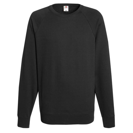 Fruit Of The Loom Mens Lightweight Raglan Sweatshirt (240 GSM) (Black) - Image 1