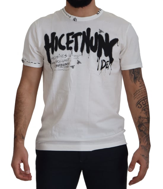 Camiseta de cuello redondo para hombre Dolce & Gabbana White Amor de algodón - Image 5