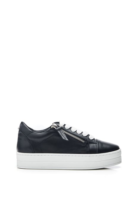'Abbiy' Black Leather Trainer