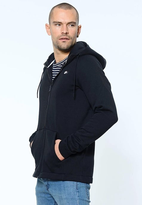 Sudadera negra con capucha y cremallera Modern de Nike - Image 3
