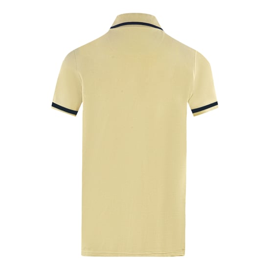 Aquascutum London Embroidered Badge Beige Polo Shirt