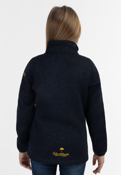 Schmuddelwedda Knitted fleece jacket marine melange - Image 5