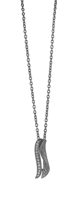 Orphelia Women's 925 Sterling Silver Chain with Pendant - Black ZH-6030/2 - Image 1