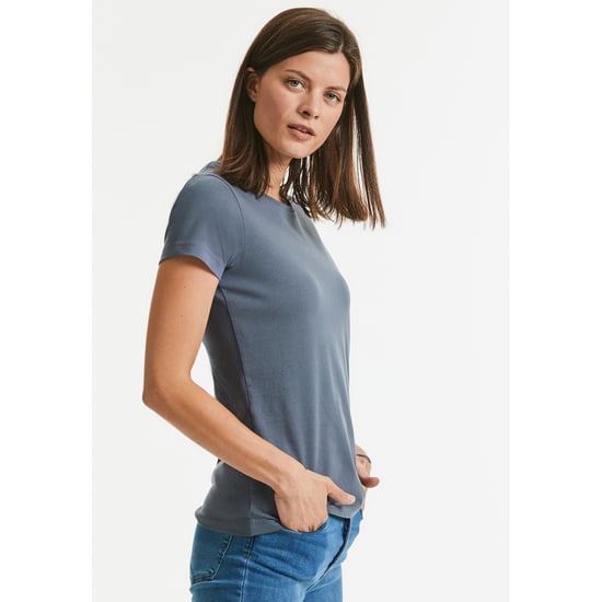 Russell Womens/Ladies Heavyweight Short-Sleeved T-Shirt (Aluminium Grey) - Image 2