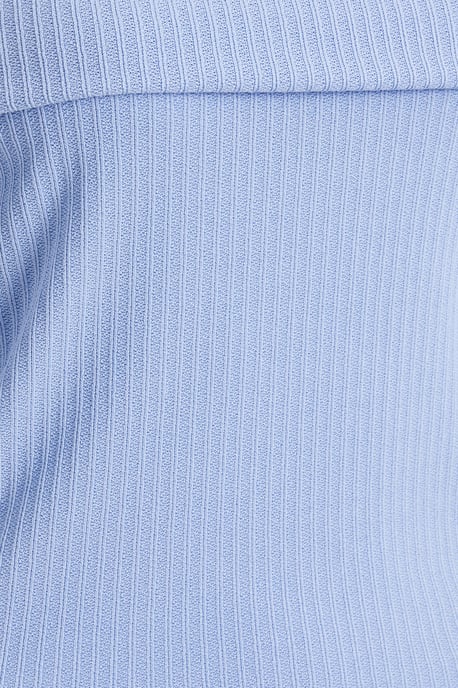 Light Blue Bardot Top