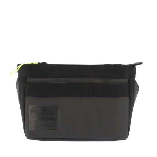 Accessories Lacoste Signature Print Water-Repellent Reporter Bag in Black