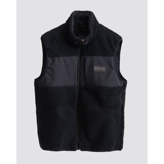 Men's Barbour International Condition Fleece Gilet in Black