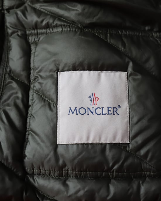Moncler Quilted Puffer Jacket in Olive Polyamide - Image 4