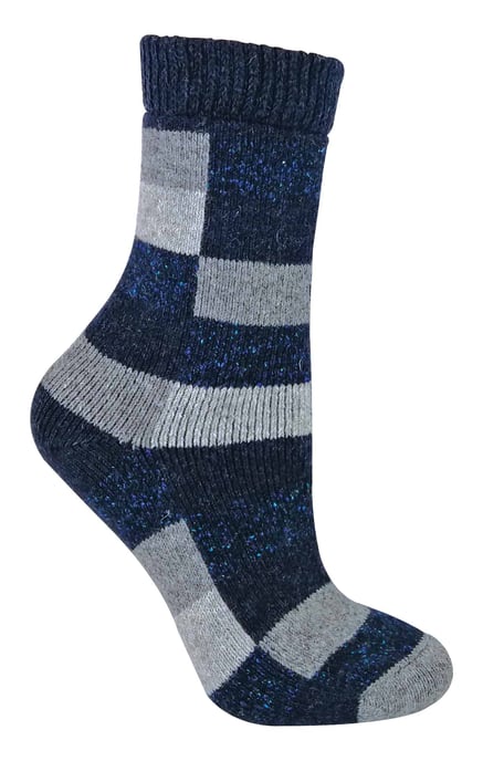 Sock Snob - Calcetines de lana transpirables con estampado de cuadros para mujer - Image 1
