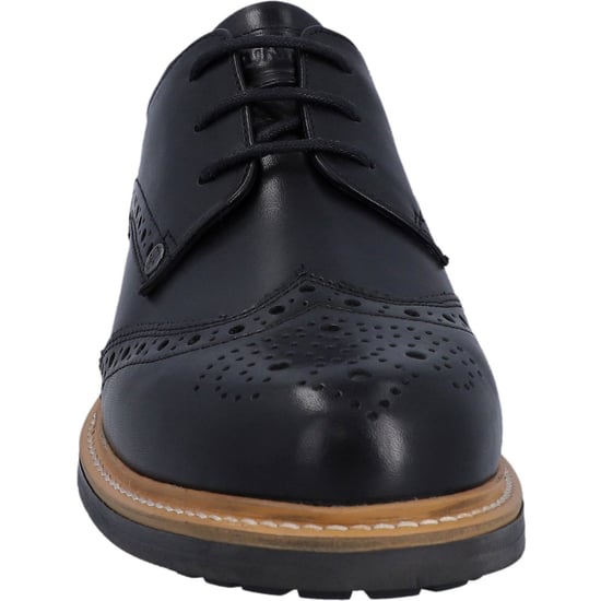Hunter Cawdor Leather Men's Black Brogues Shoes - Image 3