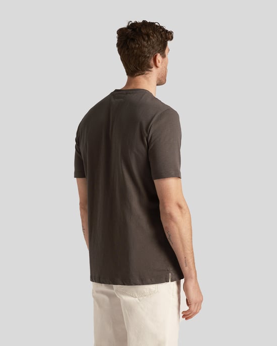 Camiseta lisa gris metalizada flameada de Lyle & Scott - Image 3