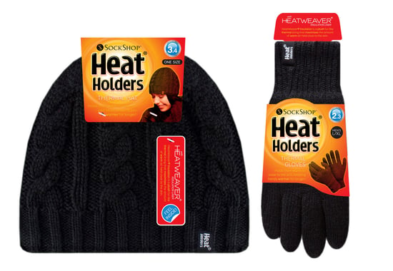 Heat Holders - Juego de gorro y guantes de invierno para mujer - Negro - Image 2