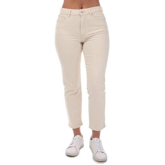 Jeans de Cintura Alta Straight Fit Emily para Mujeres en Blanco - Image 1