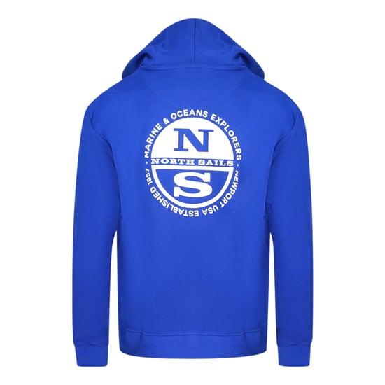 North Sails Logo Blue Zip Hoodie