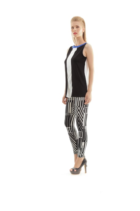 Sleeveless Block Colour Top