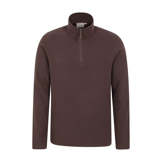 Mountain Warehouse Mens Camber II Half Zip Fleece Top (Brown) - Image 1