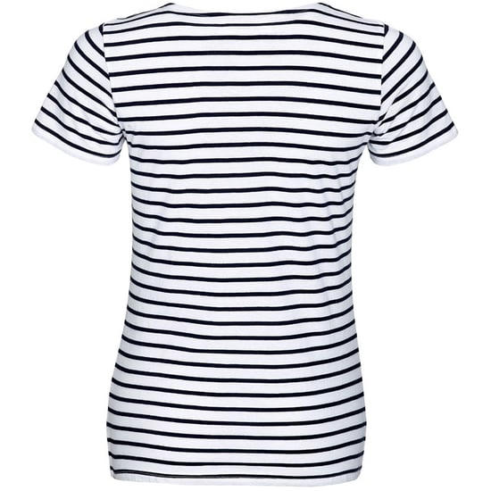 SOLS Womens/Ladies Miles Striped Short Sleeve T-Shirt (White/Navy) - Image 2