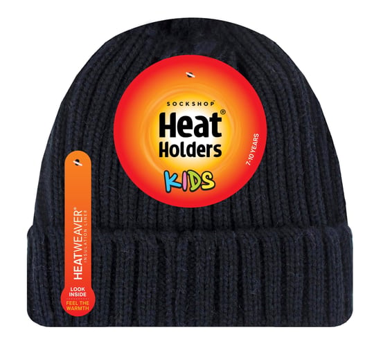 Heat Holders - Set de gorro y guantes térmicos de invierno de canalé grueso para niña - Image 2