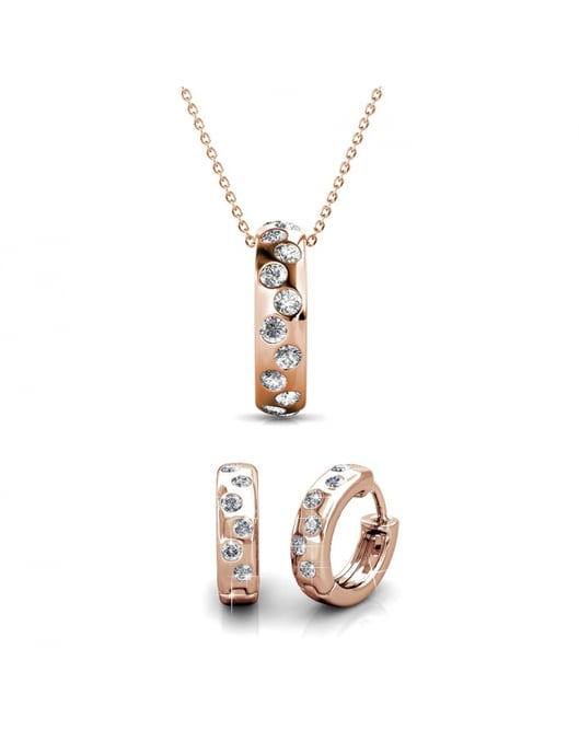 Conjuntos Joy - Oro rosa y cristal - Image 1