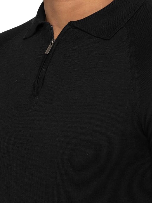 Enzo Milano Polo con media cremallera para hombre - Image 3