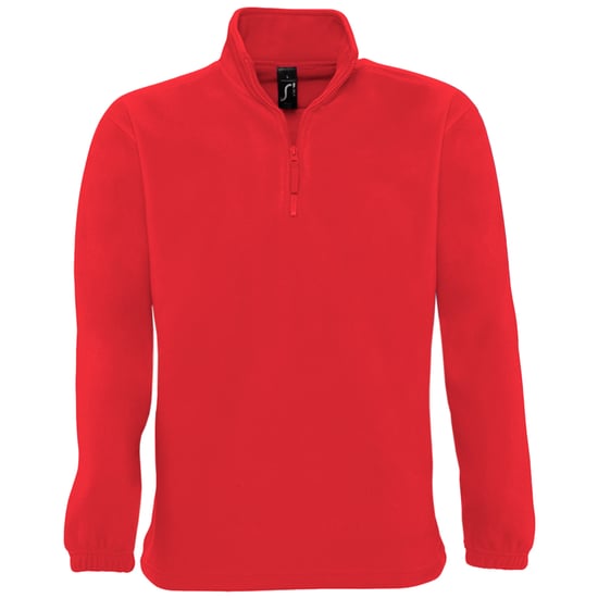 SOLS Ness Unisex Zip Neck Anti-Pill Fleece Top (Red) - Image 1