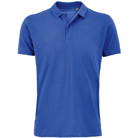 SOLS Mens Planet Pique Organic Polo Shirt (Royal Blue) - Image 1