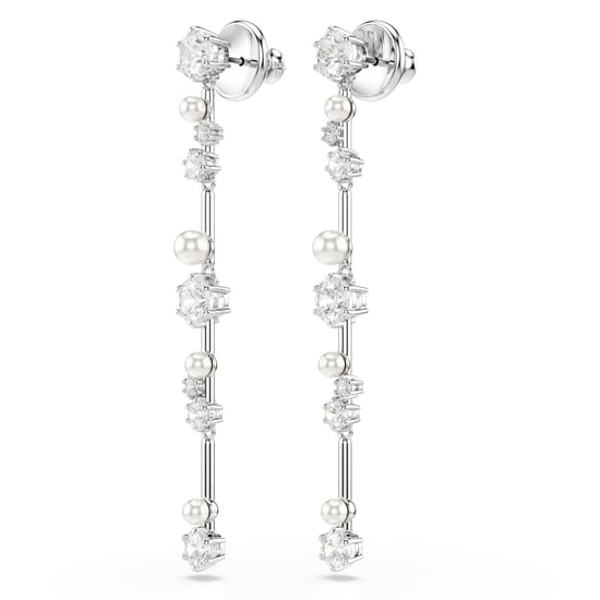 Swarovski 'Constella Bars' Women's Base Metal Drop Earrings - Silver 5705614 - Image 3