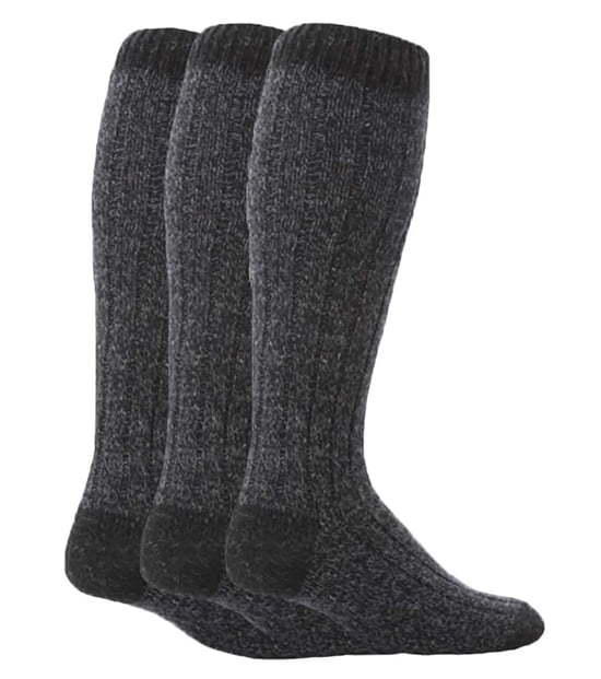 Workforce - 3 pares de calcetines de lana para hombre extra largos hasta la rodilla - Image 1