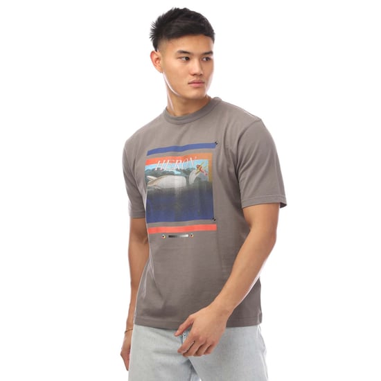 Men's Heron Preston Misprinted Heron T-Shirt in Grey - Image 3