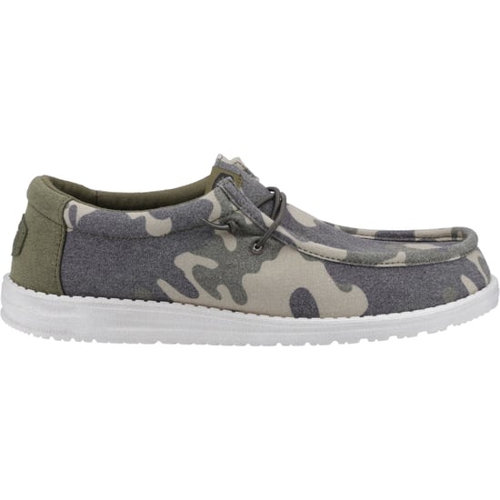 HEYDUDE Wally Washed Camo Polyester Men's Camo Boat Shoes - Image 5