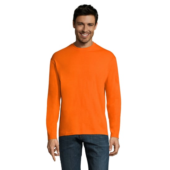 SOLS Mens Monarch Long-Sleeved T-Shirt (Orange) - Image 1