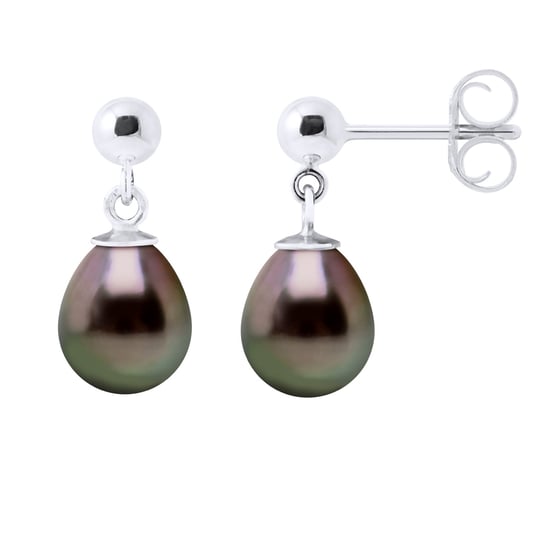 Earrings Real Cultured Tahiti Pearls Pear 8-9 mm - Image 1