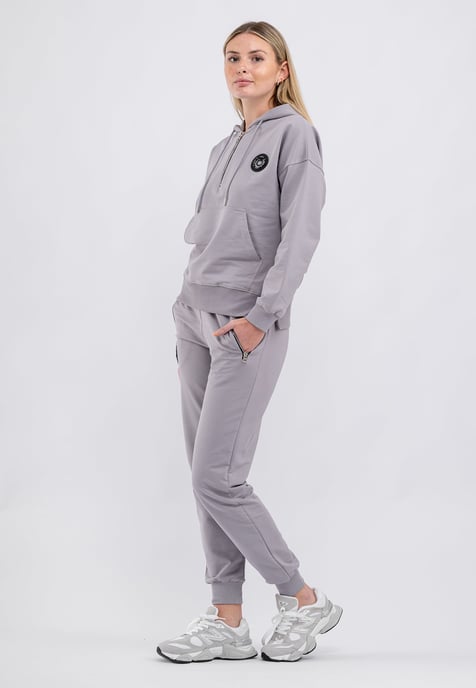 Tom Barron Ladies Half-Zip Kangaroo Pocket  Stylish Tracksuit with Logo Detailing