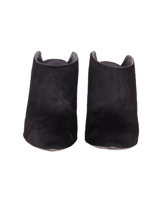 Alexander Wang Miranda Pony Mules in Black Wool - Image 2