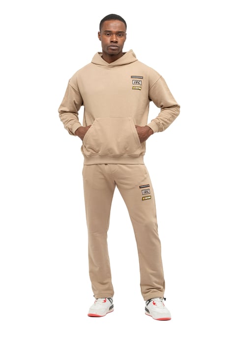 Tom Barron Men's Embroidered Badge Casual Tracksuit Oversize