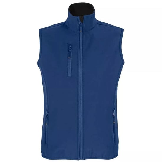 SOLS Womens/Ladies Falcon Softshell Zipped Body Warmer (Abyss Blue) - Image 1