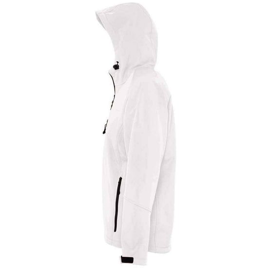 SOLS Mens Replay Hooded Soft Shell Jacket (White) - Image 3