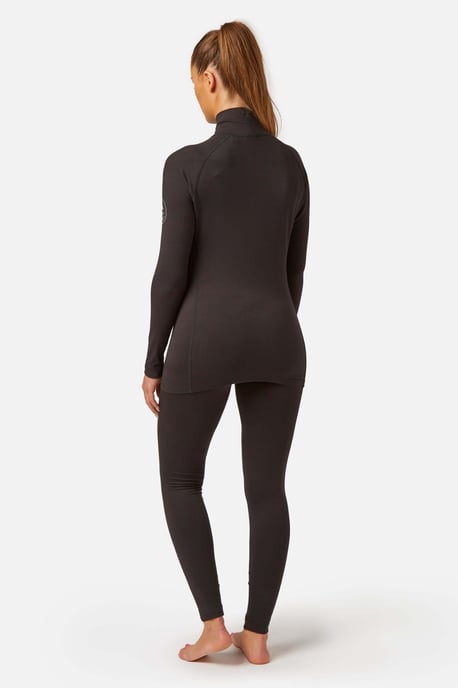 Cozy Zip Neck Baselayer Black