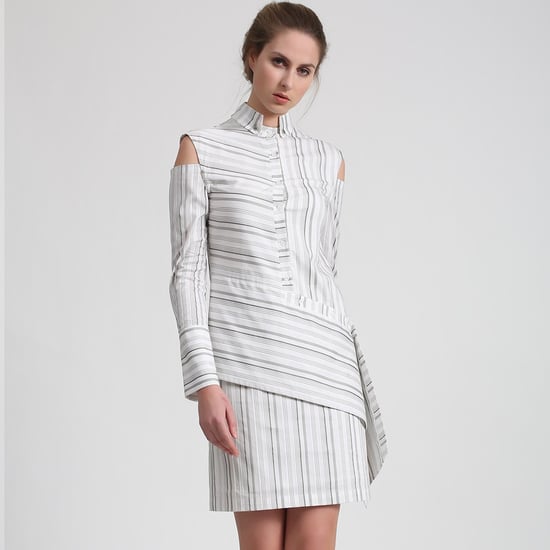 Removable Sleeves Structured Shirt Dress - Image 2
