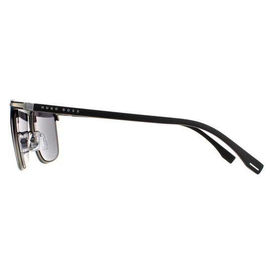 Hugo Boss Rectangle  Mens Black Ruthenium/Dark Grey 1004/S Sunglasses
