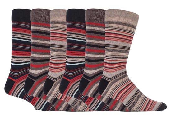Pack de 6 calcetines de algodón con rayas de colores en 7 estilos - Image 1