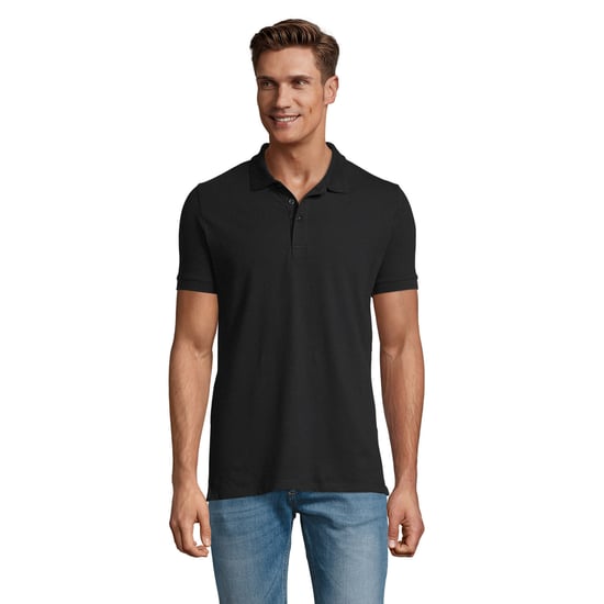 SOLS Mens Phoenix Polo Shirt (Black) - Image 1
