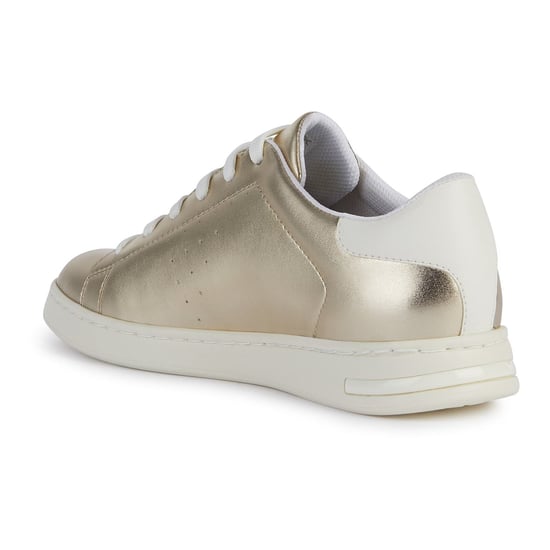 Geox D Jaysen B Leather Women's Light Gold/Optic White Trainers - Image 6