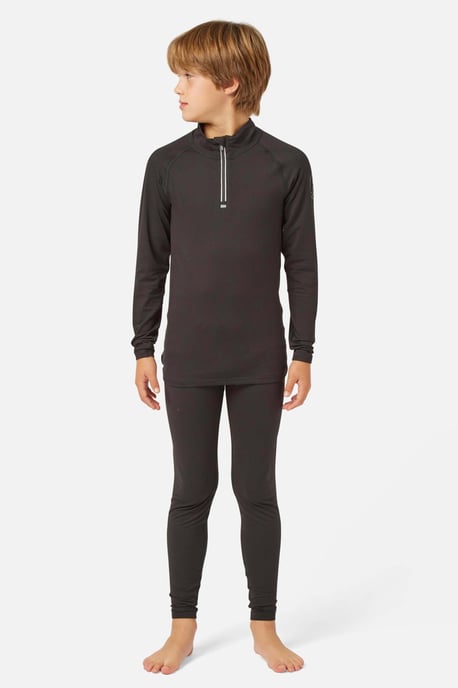 Bodyfit Zip Neck Baselayer Black - Image 2