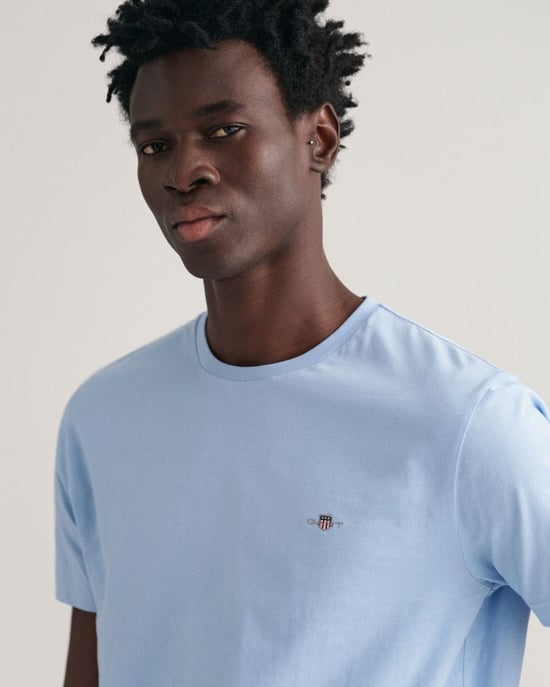 GANT Mens Regular Fit Short Sleeve Shield Logo T-Shirt - Image 3