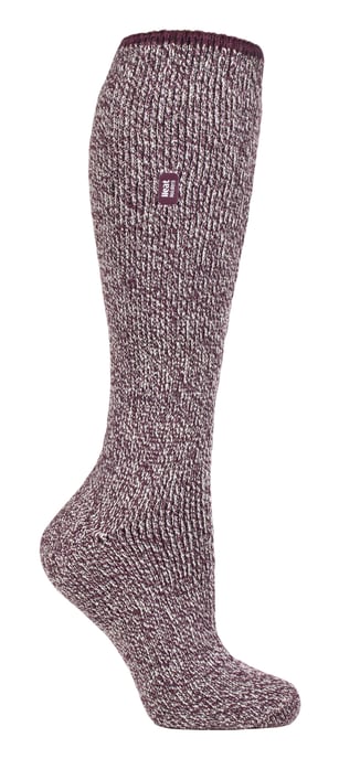 Heat Holders - Calcetines térmicos de lana merino para invierno de pierna larga reforzados 2.9 TOG para exteriores - Vino - Image 1