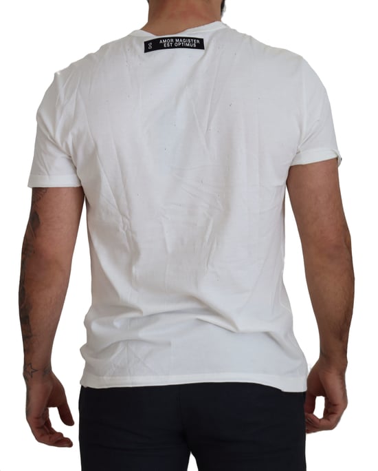 Camiseta de cuello redondo para hombre Dolce & Gabbana White Amor de algodón - Image 3
