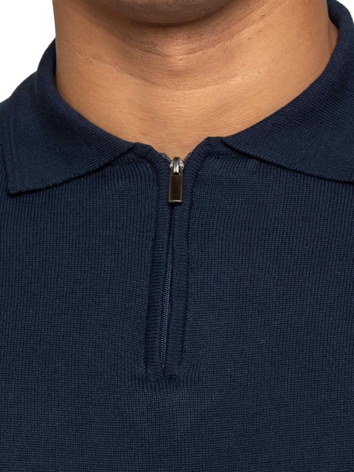 Enzo Milano Polo con media cremallera para hombre - Image 3