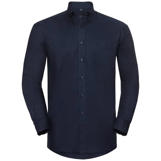 Russell Mens Oxford Easy-Care Long-Sleeved Shirt (Bright Navy) - Image 1