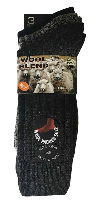 3 Pares de Calcetines de Senderismo para Hombre con Suela Acolchada de Lana para Botas - Image 2
